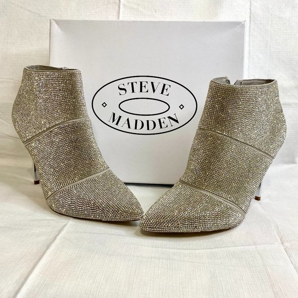 GORGEOUS High-heel Rhinestone Bootie - Picture 1 of 16